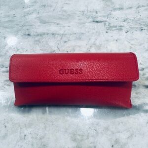 💜3/$30 Guess Vibrant Red Glasses/Sunglasses Case Faux Leather